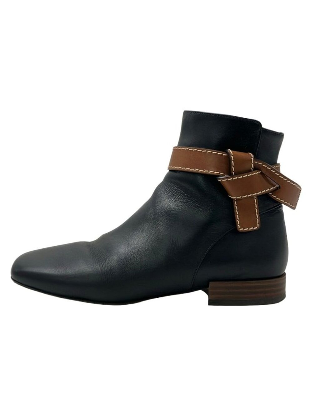Loewe Short Boots Black Brown Leather